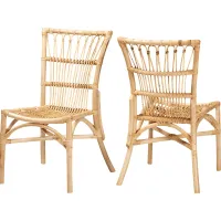 Amniora Brown Side Chair Set of 2