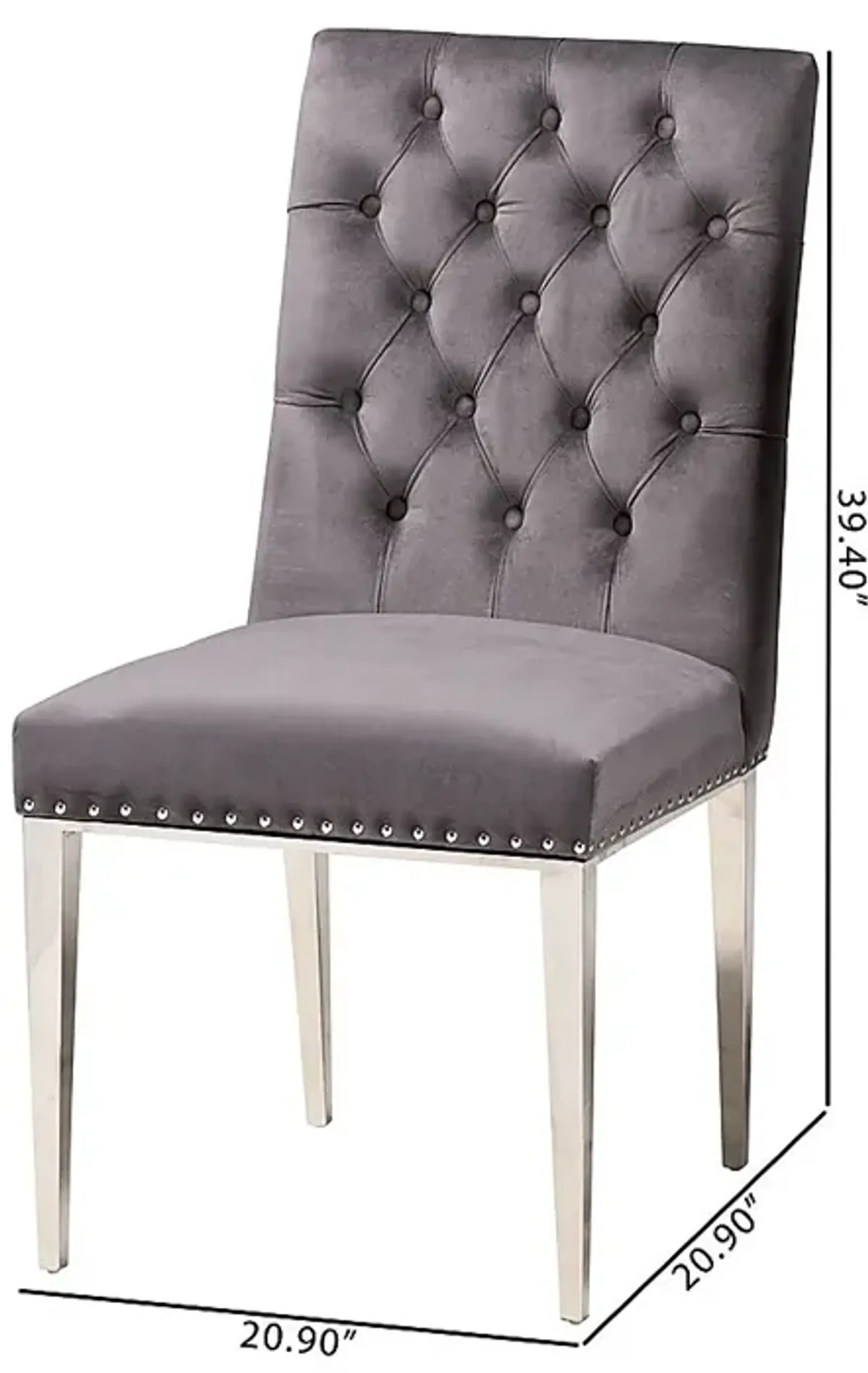 Champeau Gray Side Chair, Set of 2