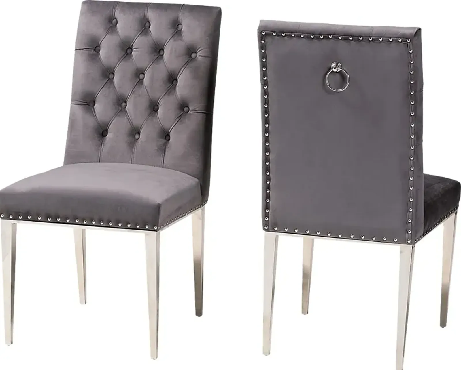 Champeau Gray Side Chair, Set of 2