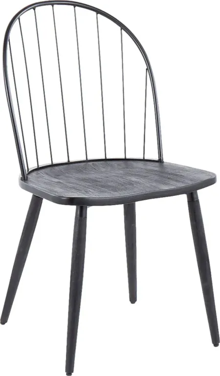 Hollyridge Black Side Chair, Set of 2