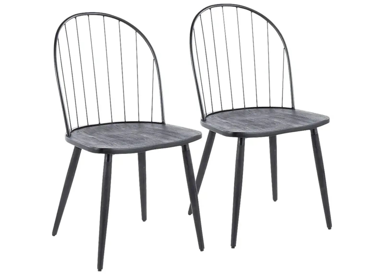 Hollyridge Black Side Chair, Set of 2