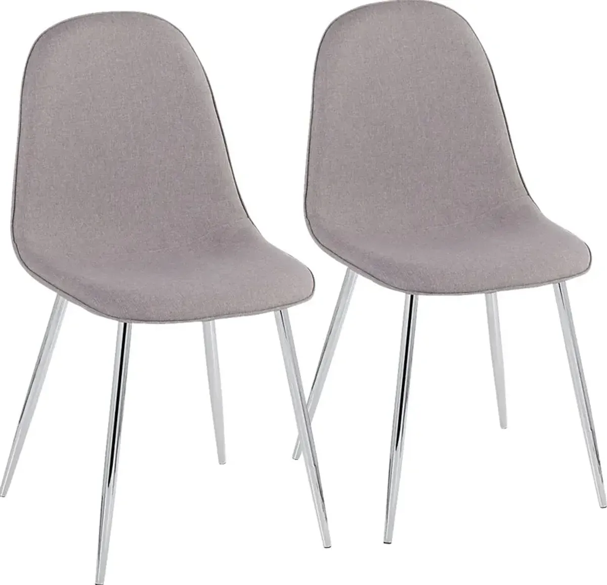 Faye Lane IV Gray Side Chair, Set of 2