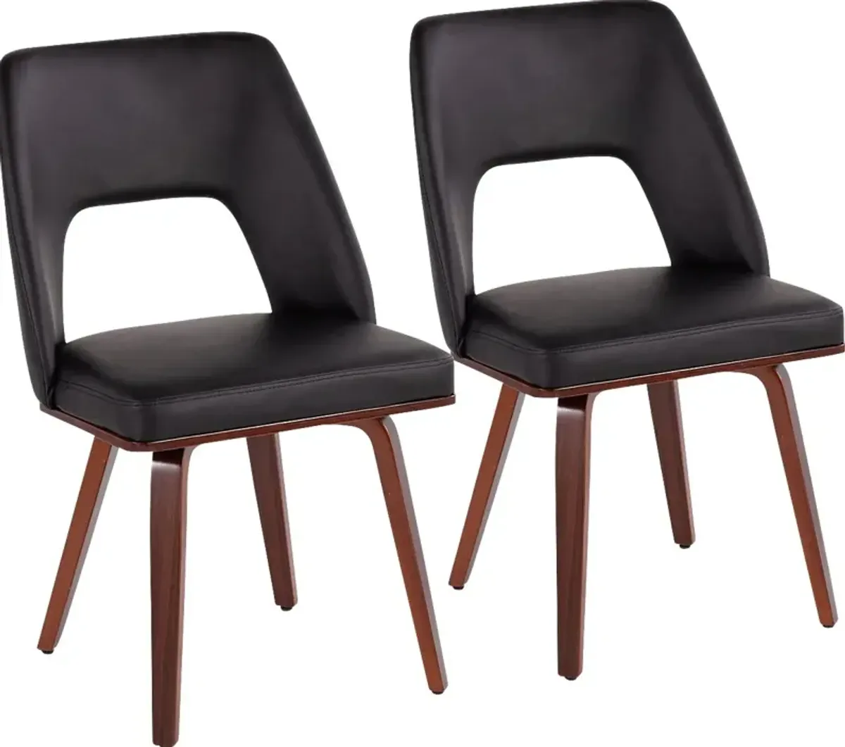 Raevalley Black Side Chair, Set of 2