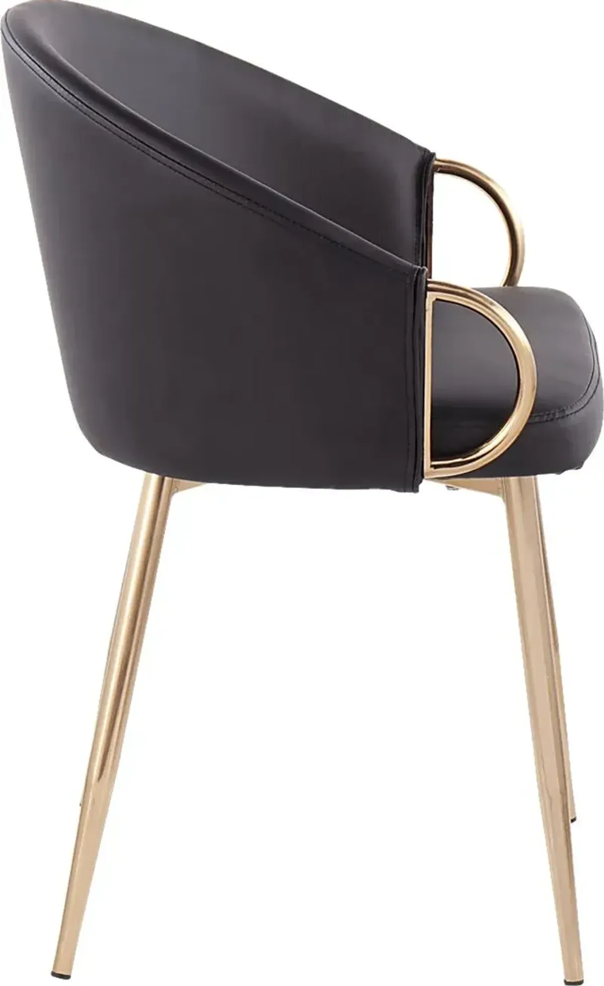 Cherlyn Black Gold Side Chair