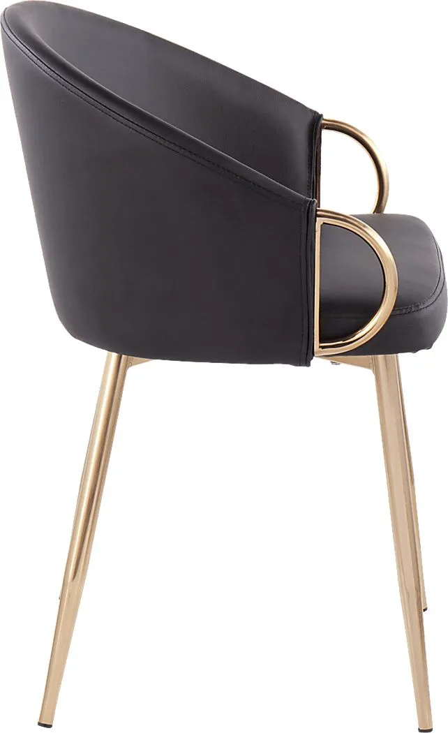 Cherlyn Black Gold Side Chair