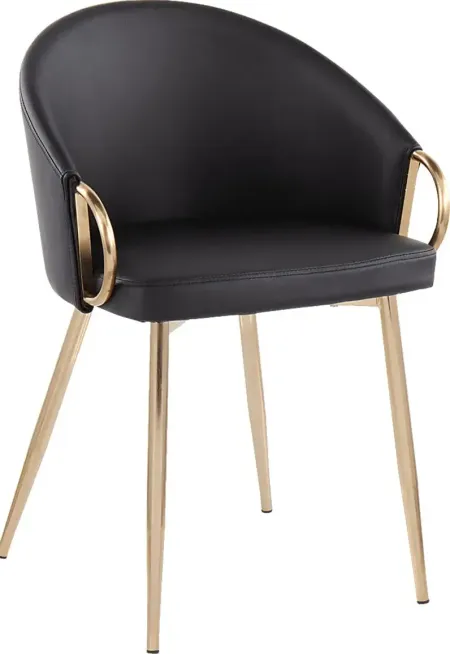 Cherlyn Black Gold Side Chair