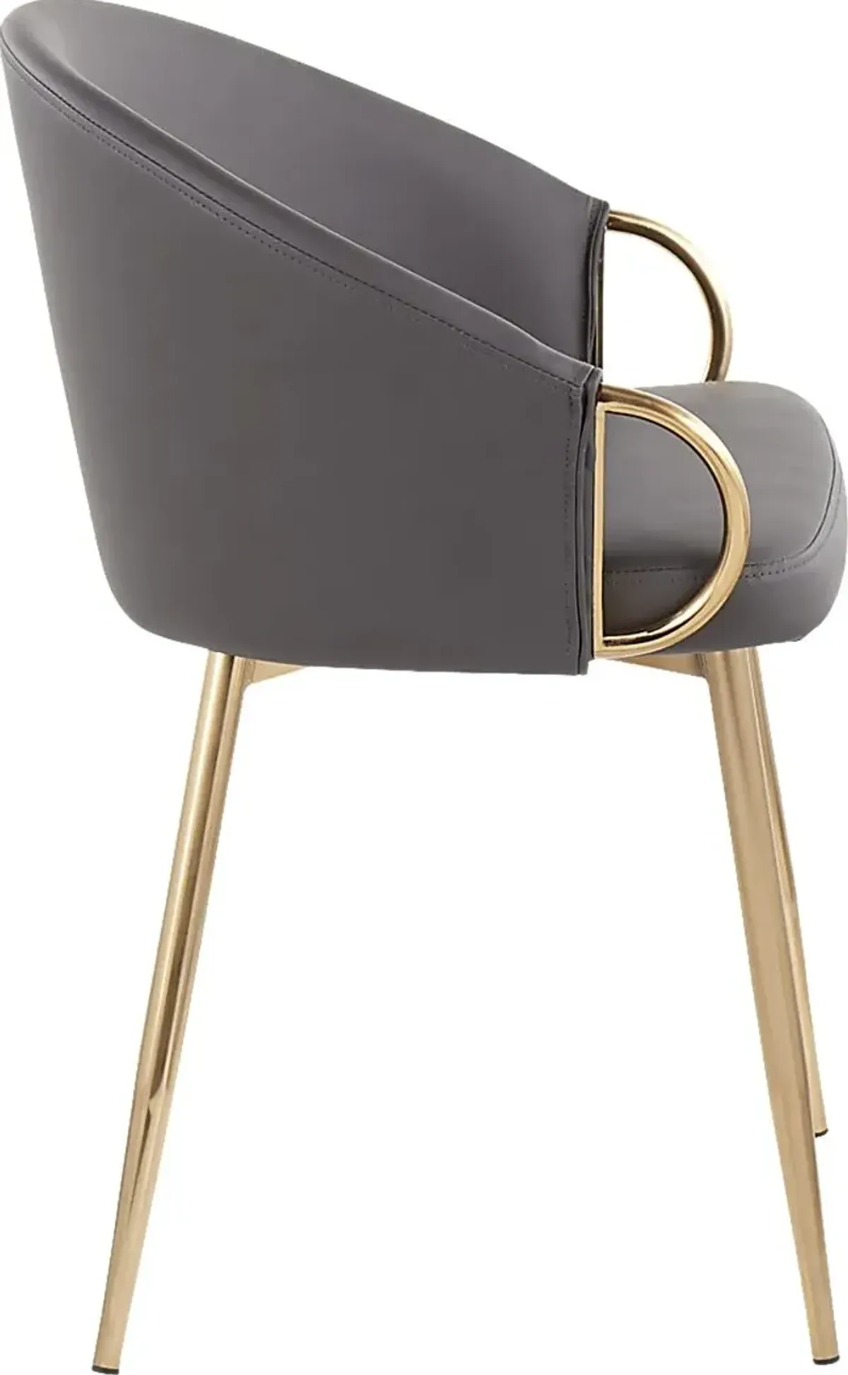 Cherlyn Gray Gold Side Chair