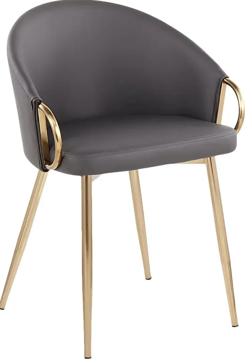 Cherlyn Gray Gold Side Chair