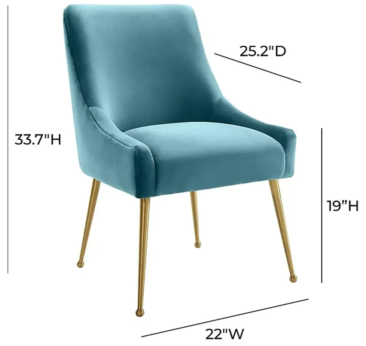 Beaulane IV Blue Side Chair