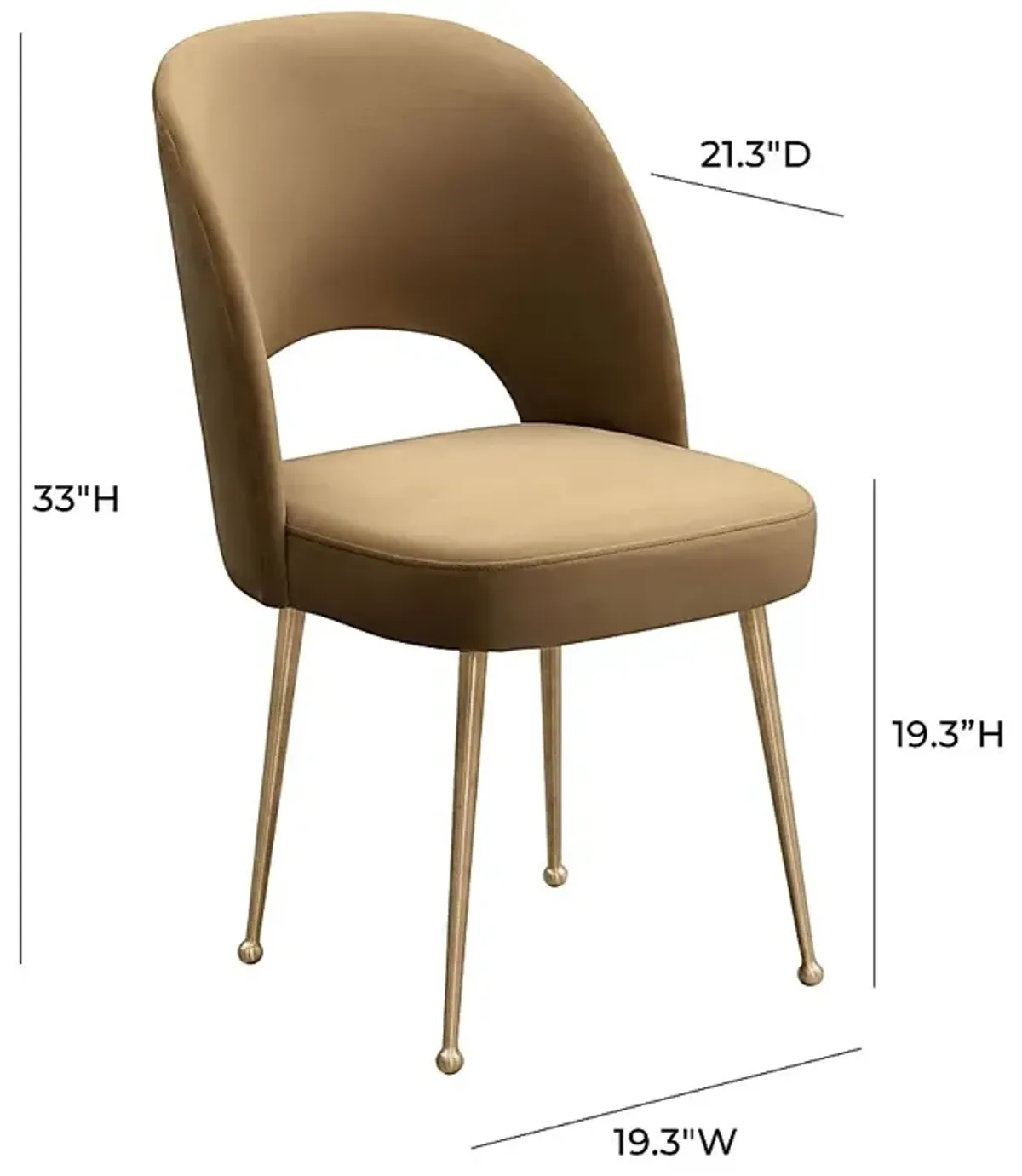 Chelsera Cognac Dining Chair