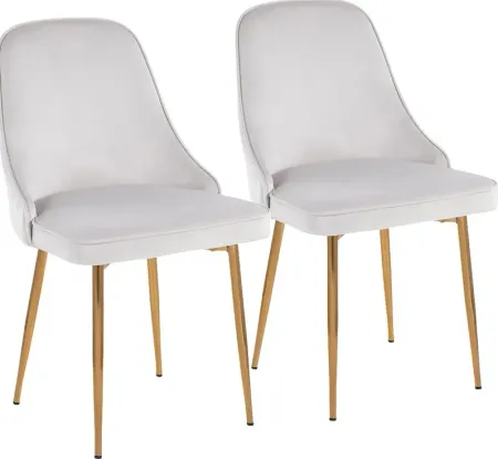 Arcellan White Side Chair, Set of 2