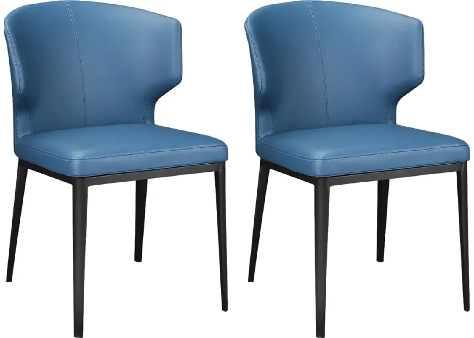 Serbian Blue Side Chair, Set of 2