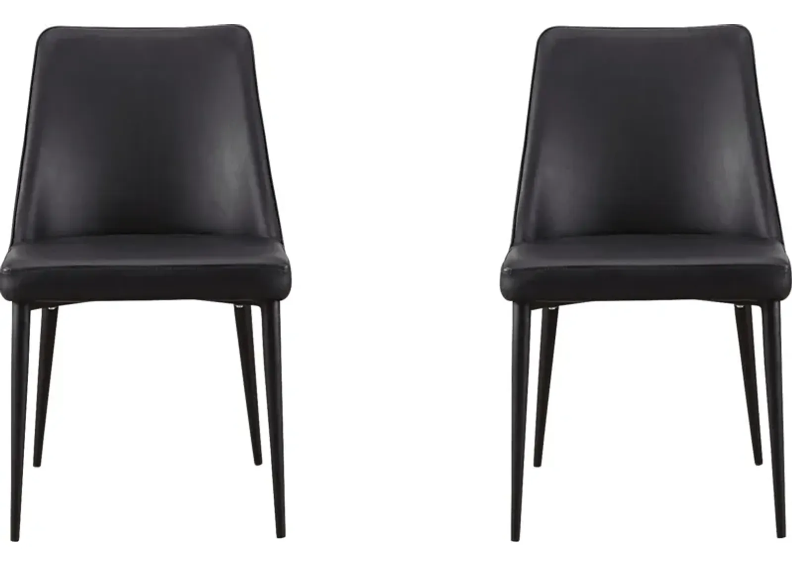 Khett Black Side Chair, Set of 2