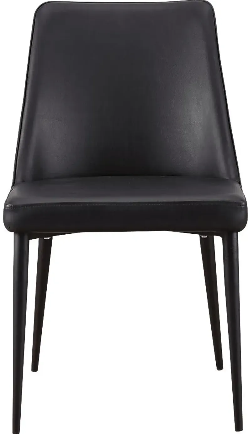 Khett Black Side Chair, Set of 2