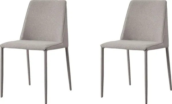 Clayx I Light Gray Side Chair, Set of 2
