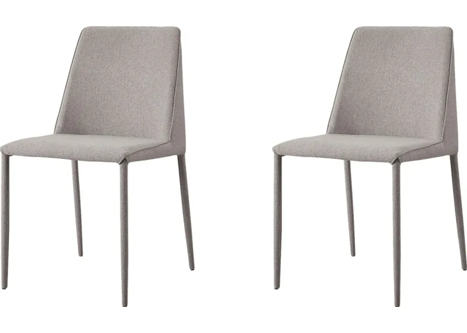 Clayx I Light Gray Side Chair, Set of 2