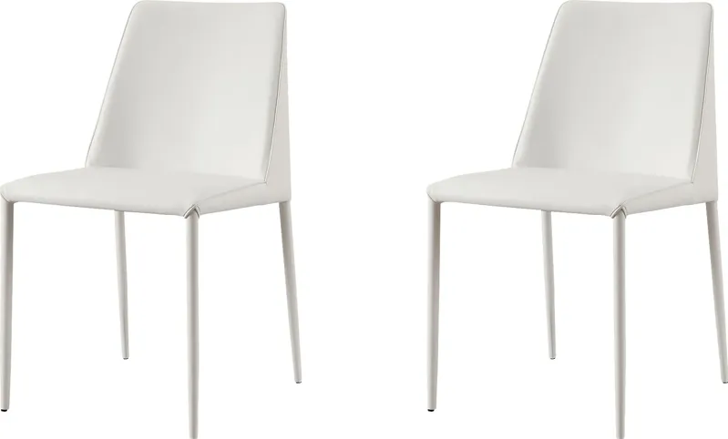 Clayx II White Side Chair, Set of 2