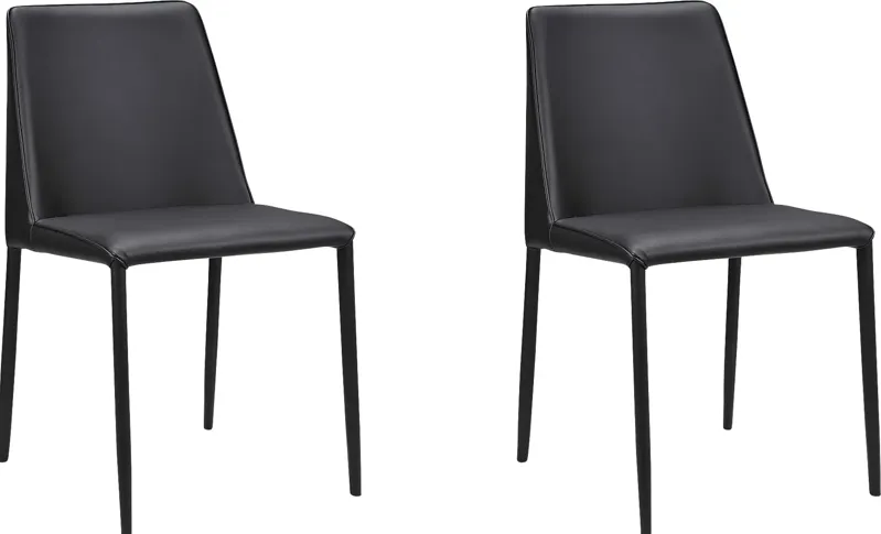 Clayx I Black Side Chair, Set of 2