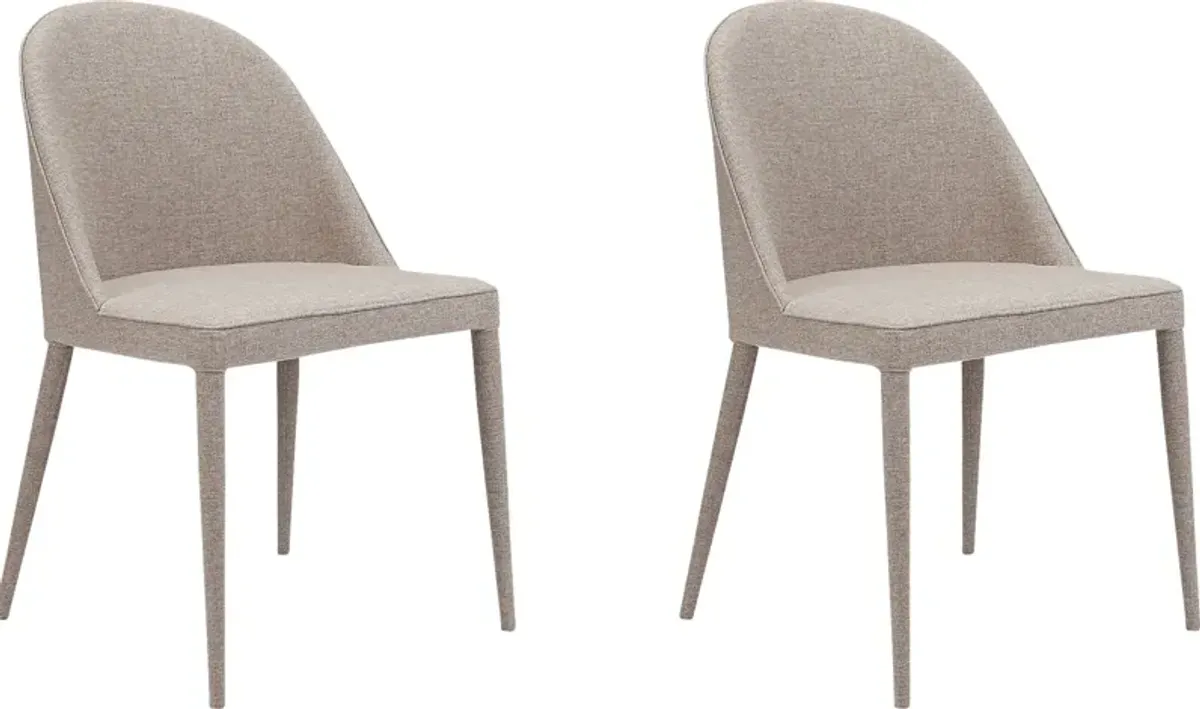 Acfold I Beige Side Chair, Set of 2