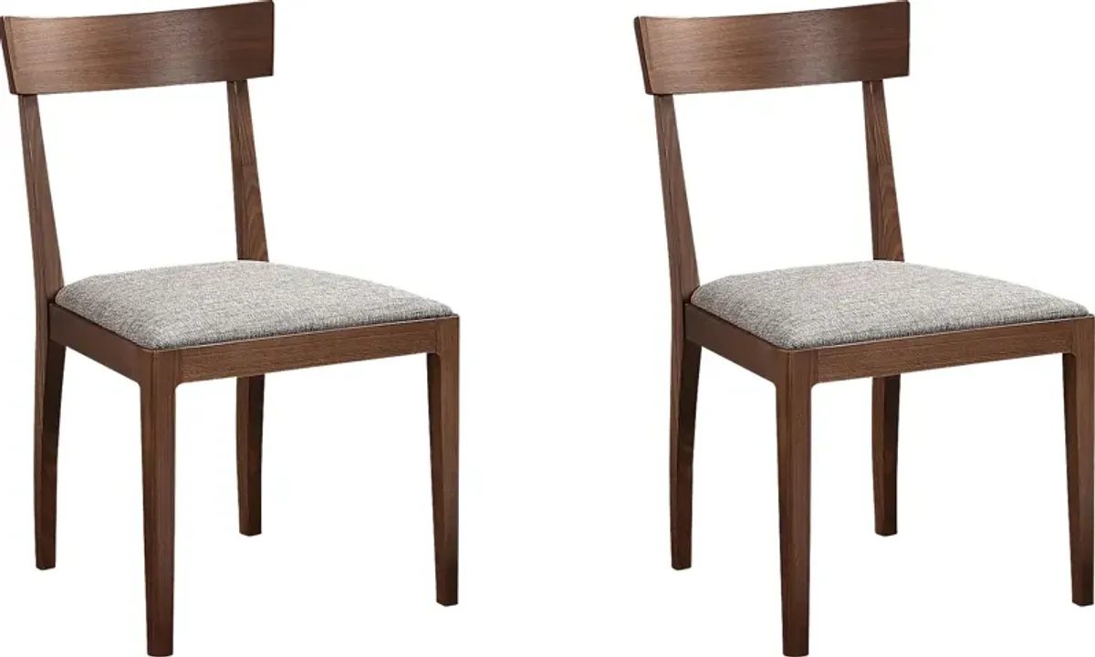 Acuba Brown Side Chair, Set of 2