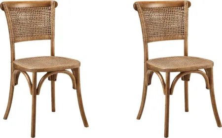 Aitken Brown Side Chair, Set of 2