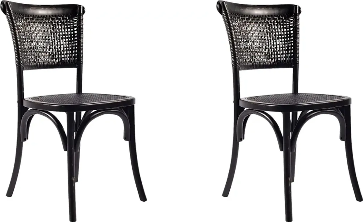 Aitken Black Side Chair, Set of 2