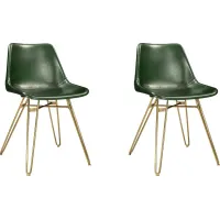 Airedale Green Side Chair, Set of 2