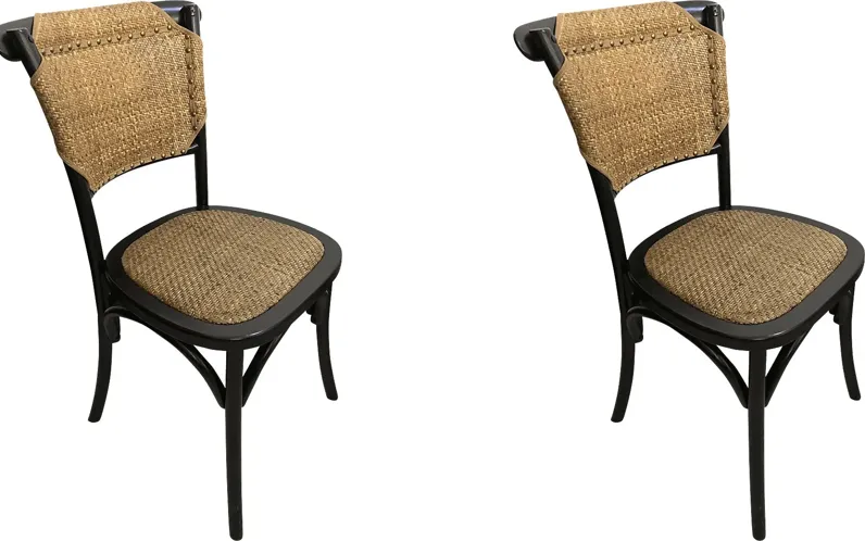 Amroth Black Side Chair, Set of 2