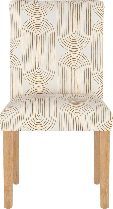 Golden Rust White Side Chair