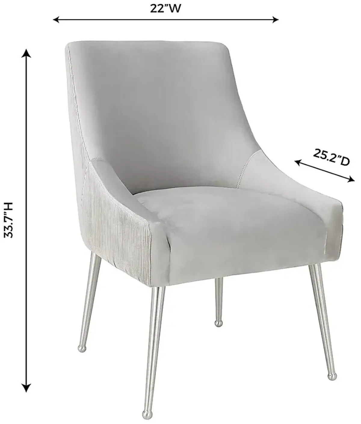 Beaulane II Light Gray Side Chair