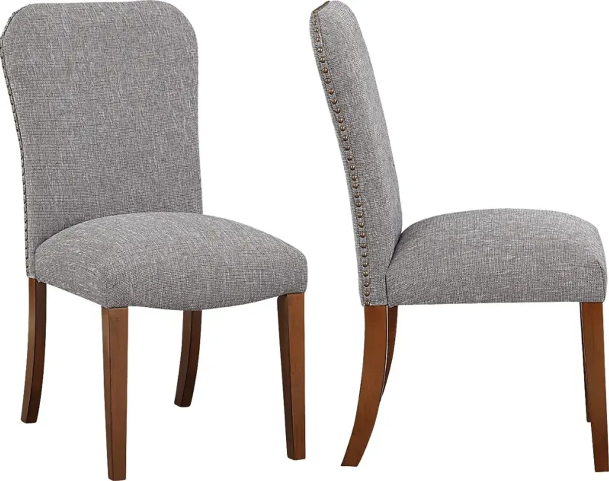 Birtley Gray Side Chair, Set of 2