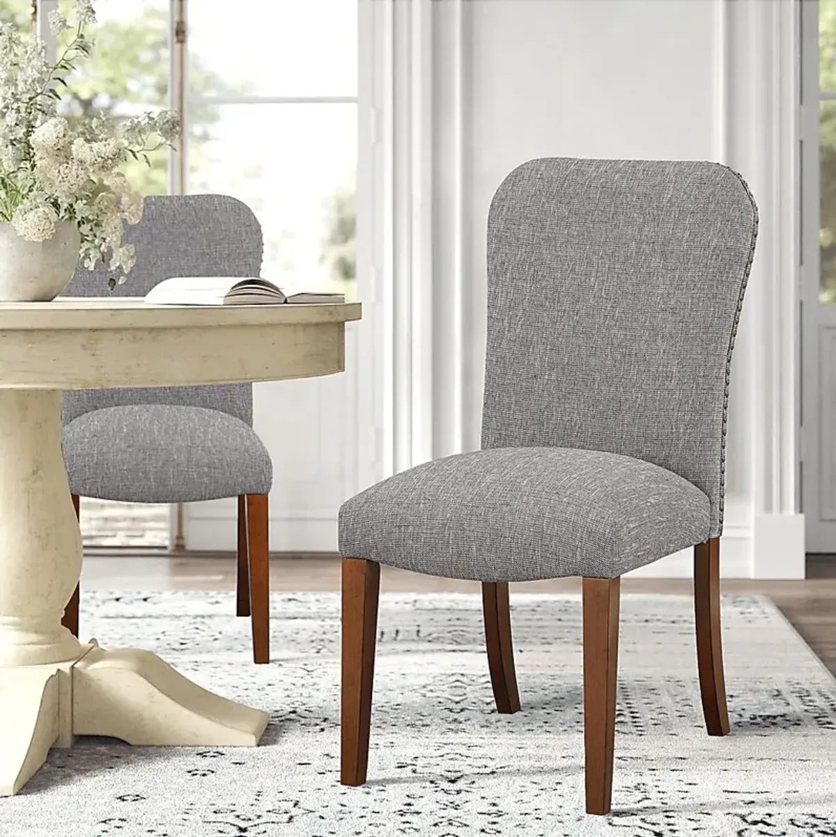 Birtley Gray Side Chair, Set of 2