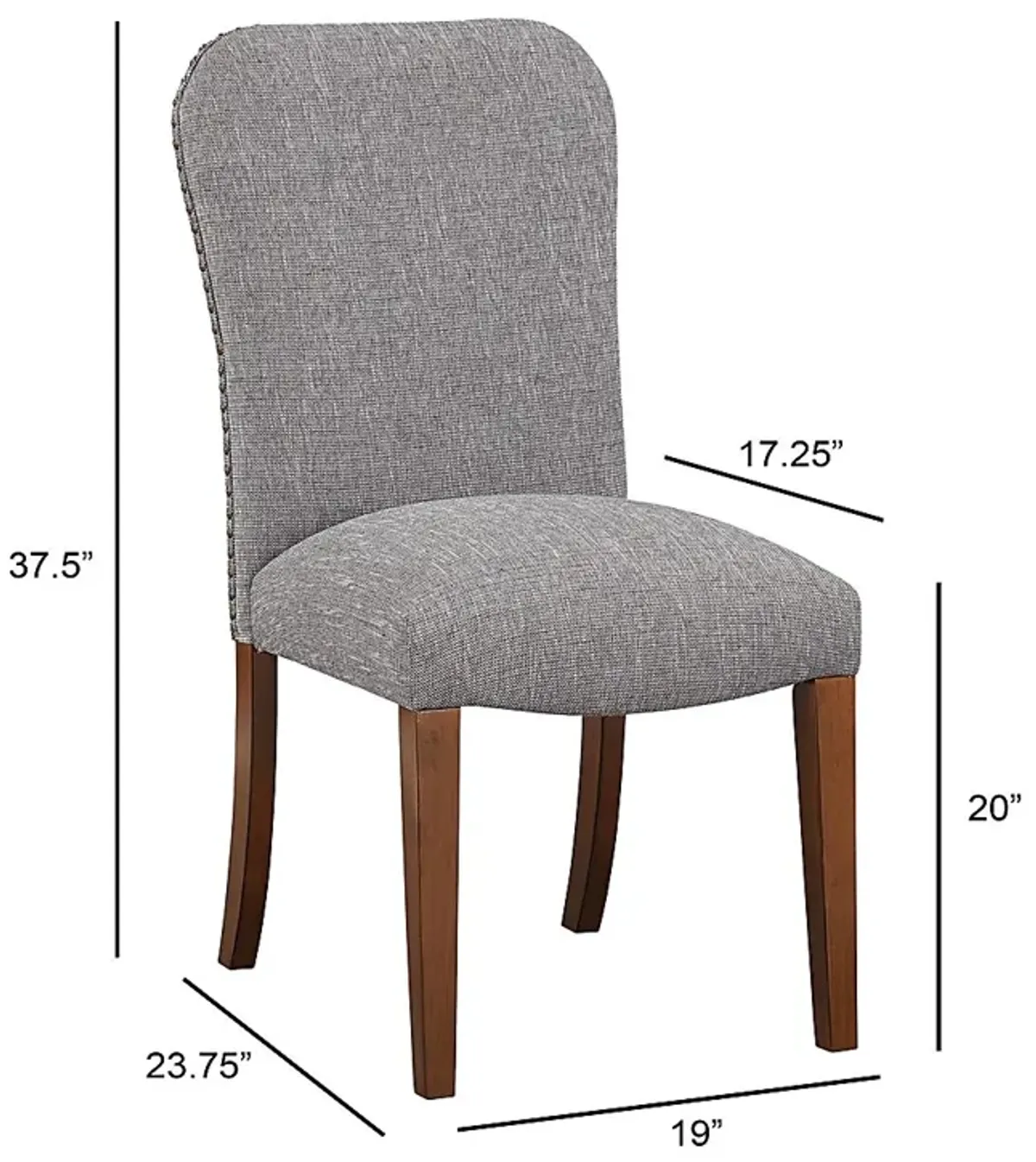 Birtley Gray Side Chair, Set of 2