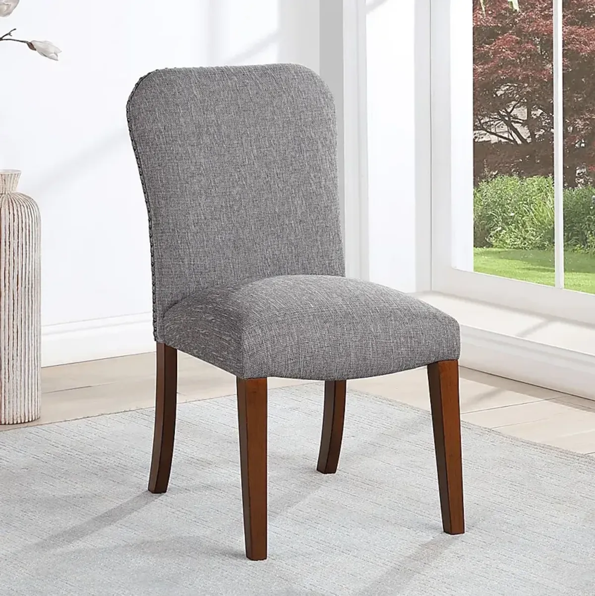 Birtley Gray Side Chair, Set of 2