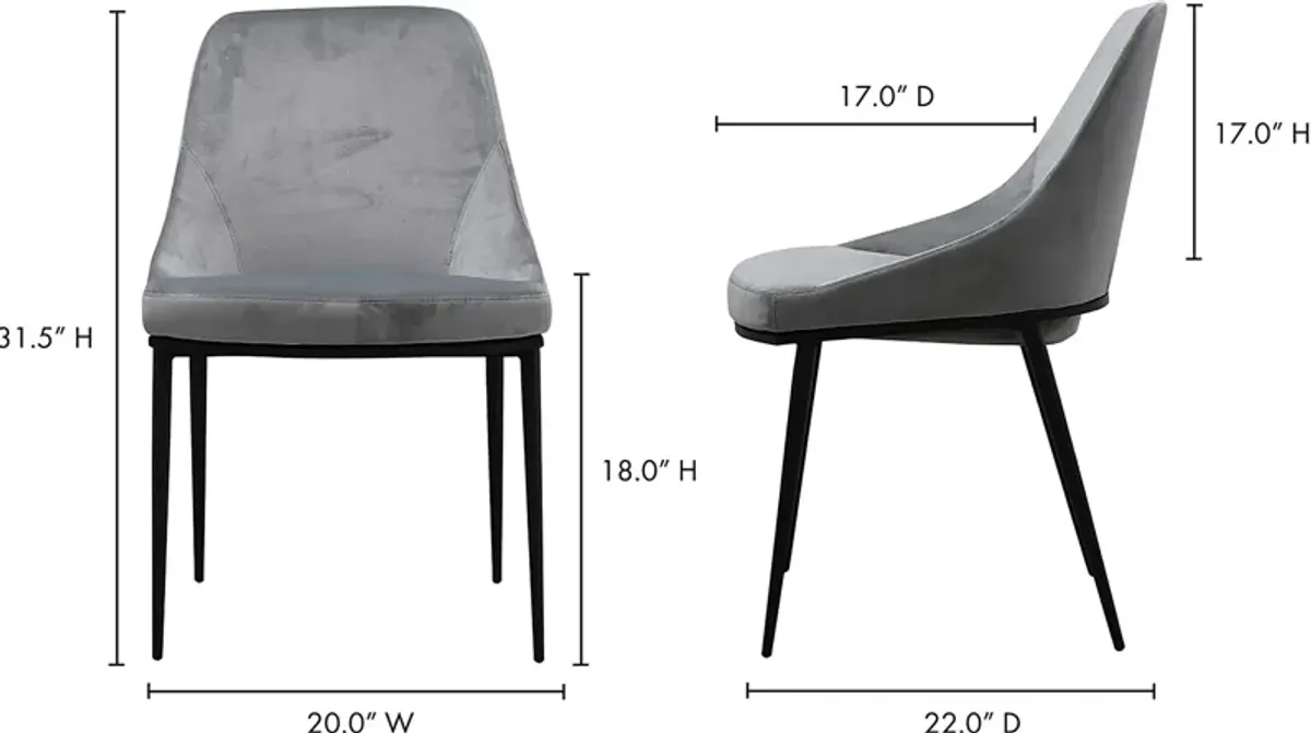 Leavenworth Gray Side Chair, Set of 2