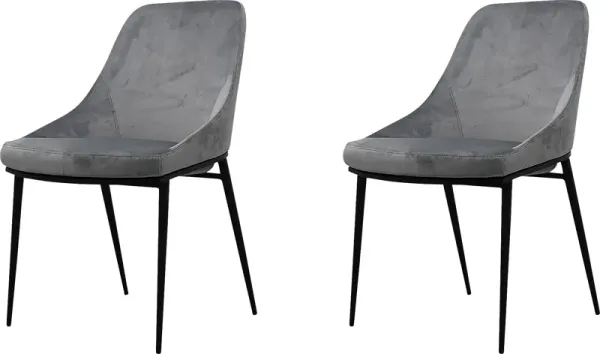 Leavenworth Gray Side Chair, Set of 2