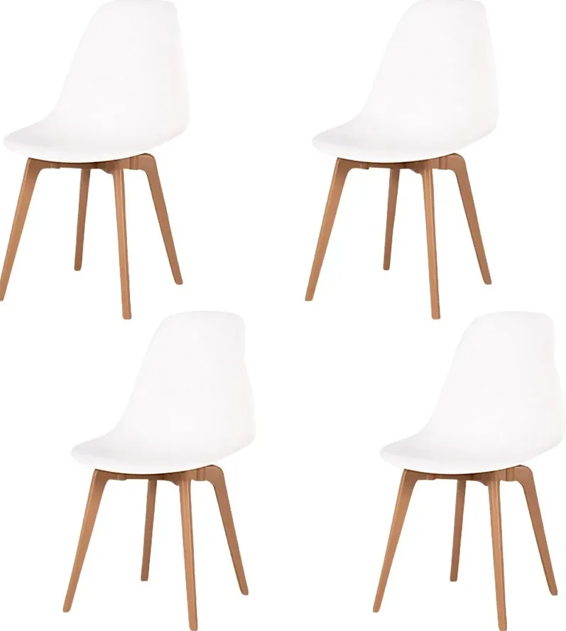 Edenpark White Dining Chair, Set of 4
