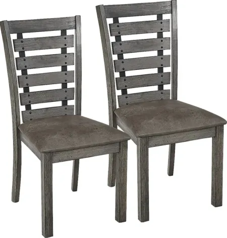 Hangah Gray Side Chair, Set of 2