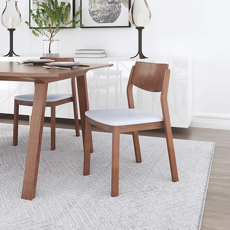 Autrey Walnut Dining Chair, Set of 2