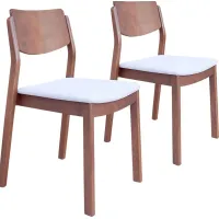 Autrey Walnut Dining Chair, Set of 2