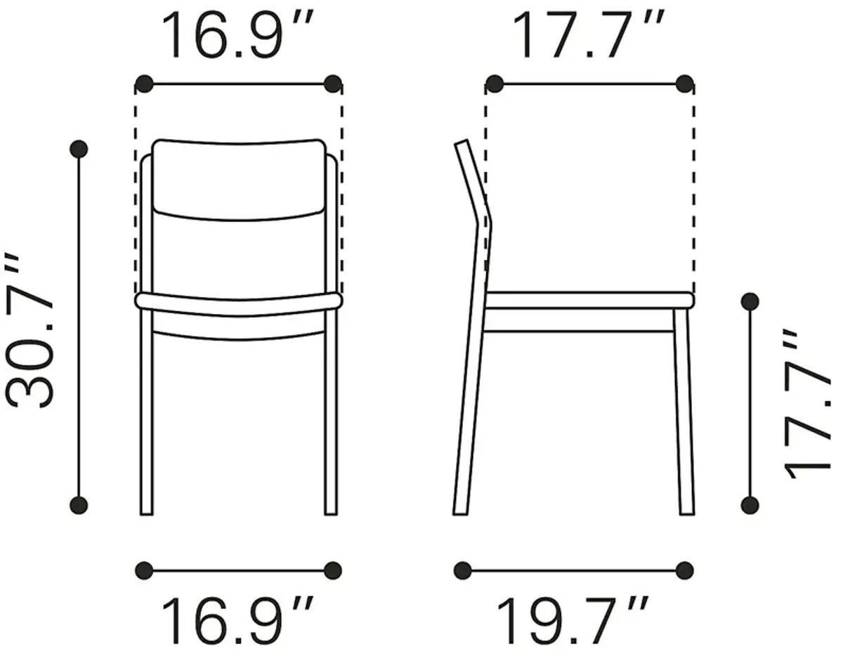 Autrey Black Dining Chair, Set of 2
