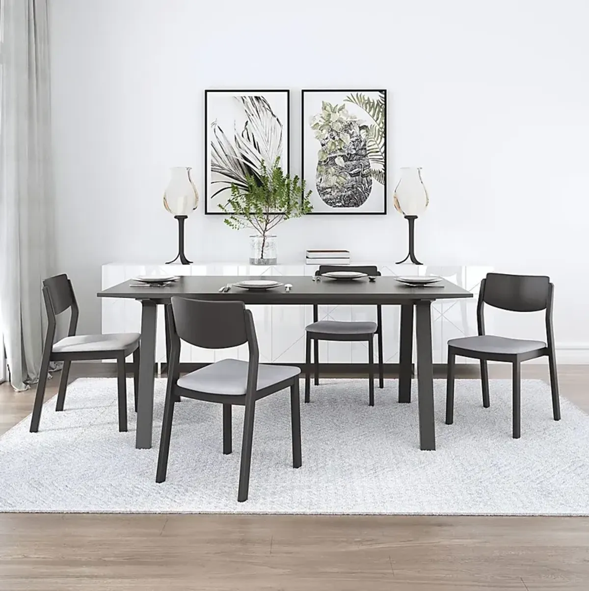 Autrey Black Dining Chair, Set of 2