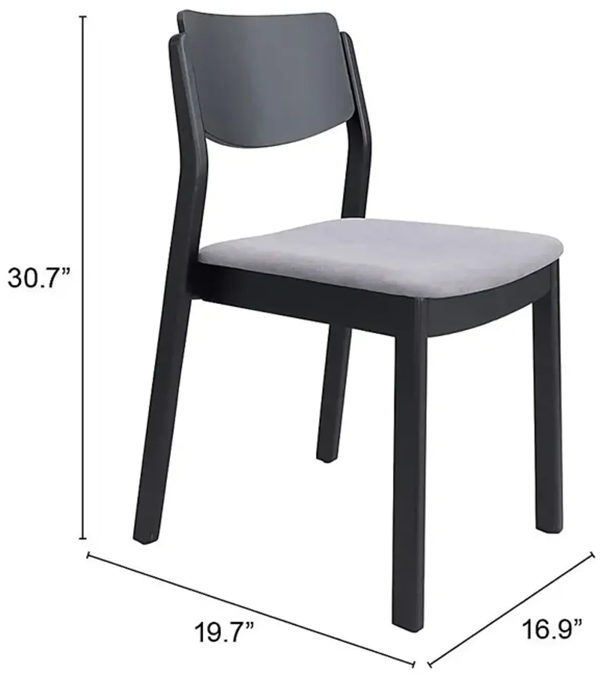 Autrey Black Dining Chair, Set of 2