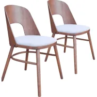 Banneret Walnut Dining Chair, Set of 2