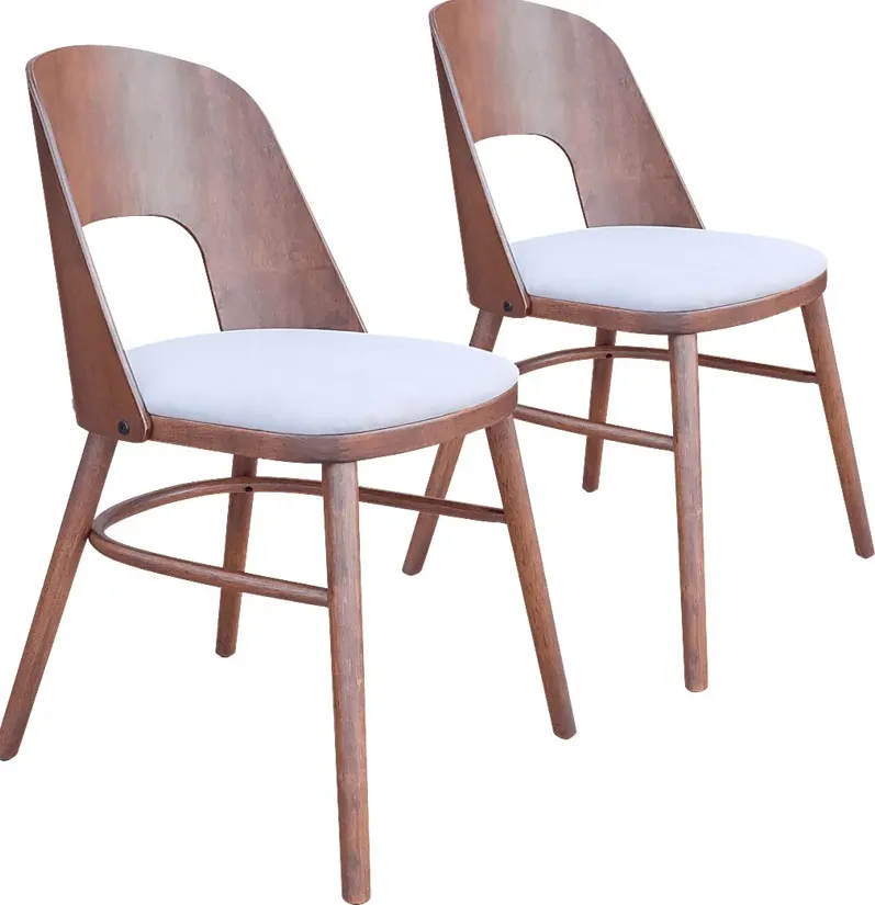 Banneret Walnut Dining Chair, Set of 2