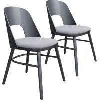Banneret Black Dining Chair, Set of 2