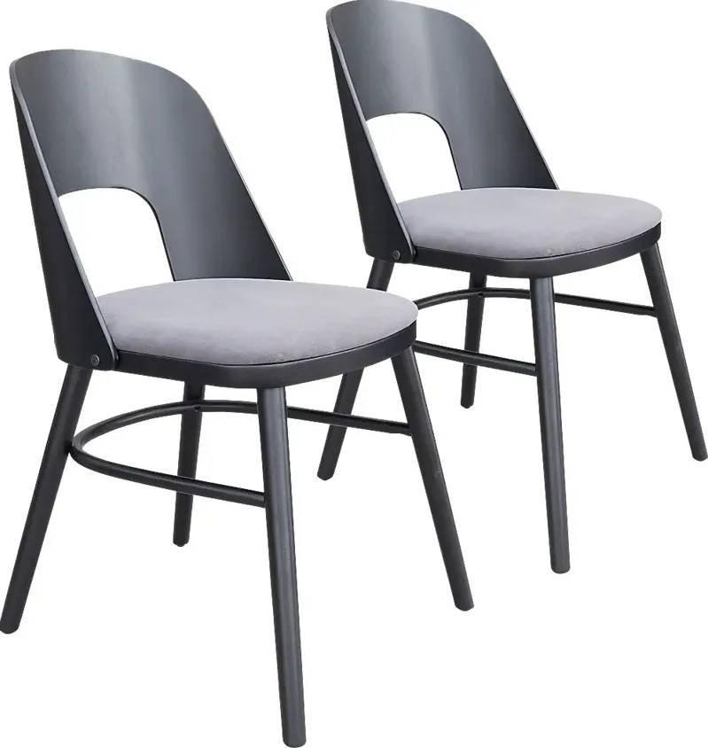 Banneret Black Dining Chair, Set of 2