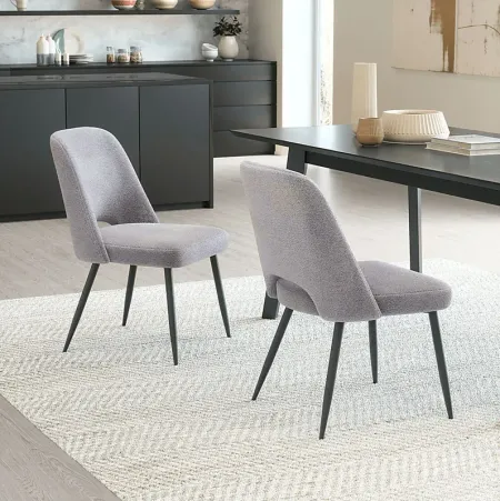 Beaman Gray Dining Chair, Set of 2