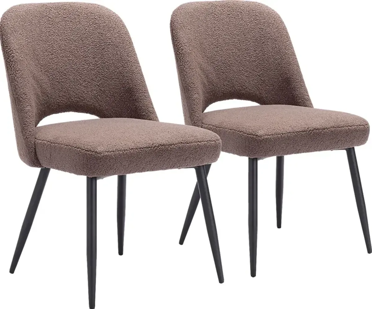 Beaman Brown Dining Chair, Set of 2