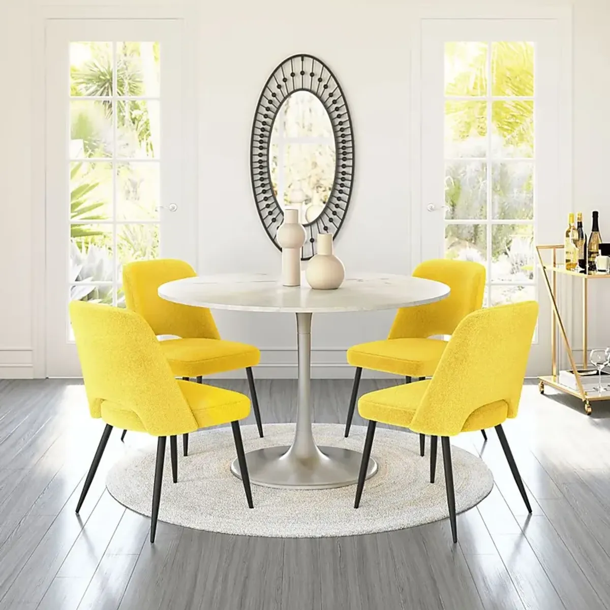 Beaman Yellow Dining Chair, Set of 2